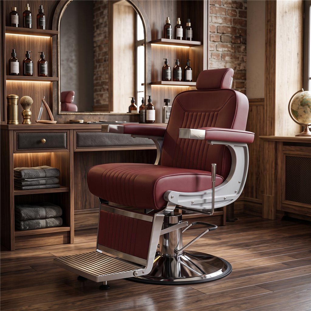 Sillón de Barbero Glory Granate Vintage - Fersan