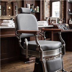 Flek Vintage Reclining Barber Chair with Lockable Hydraulic Pump - i-Medstetic