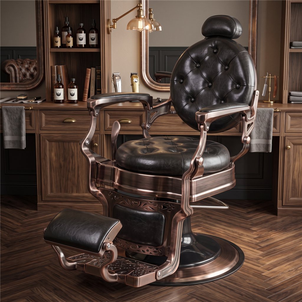 Sillón de Barbero Perfido Bronce Vintage - Fersan