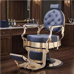 Cadeira de Barbeiro Vintage Blue Buzz Gold - Weelko
