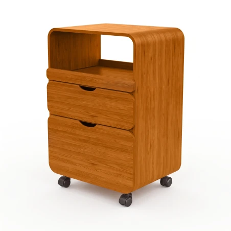 Carrito de estética weelko TIDY de madera con 2 cajones