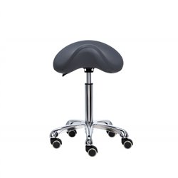 Taburete de estética Mirplay ALPHA BLACK ajustable en altura