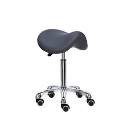 Taburete de estética Mirplay ALPHA BLACK ajustable en altura