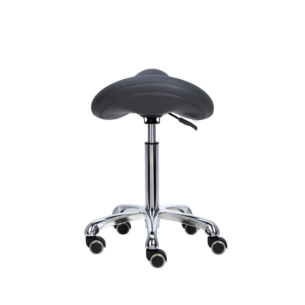 Taburete de estética Mirplay ALPHA BLACK ajustable en altura