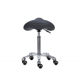 Mirplay ALPHA BLACK height-adjustable beauty stool
