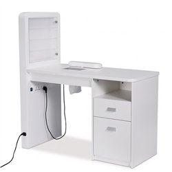 Mesa de manicura Mirplay MARION con expositor LED y aspirador de uñas