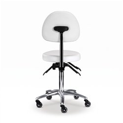 Mirplay RITA White Chrome salon stool