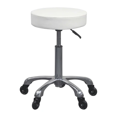 Taburete con ruedas Weelko Silent Fast blanco