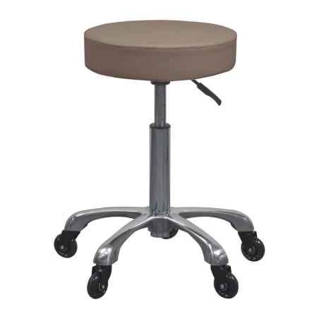 Taburete ergonómico Weelko Silent Fast beige con ruedas silenciosas