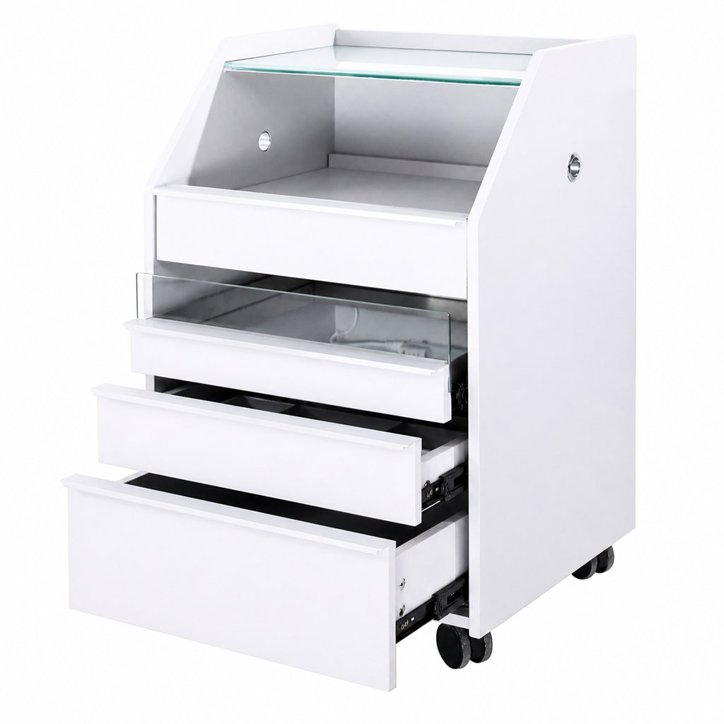 Carrinho de madeira Weelko Tash com gaveta UV