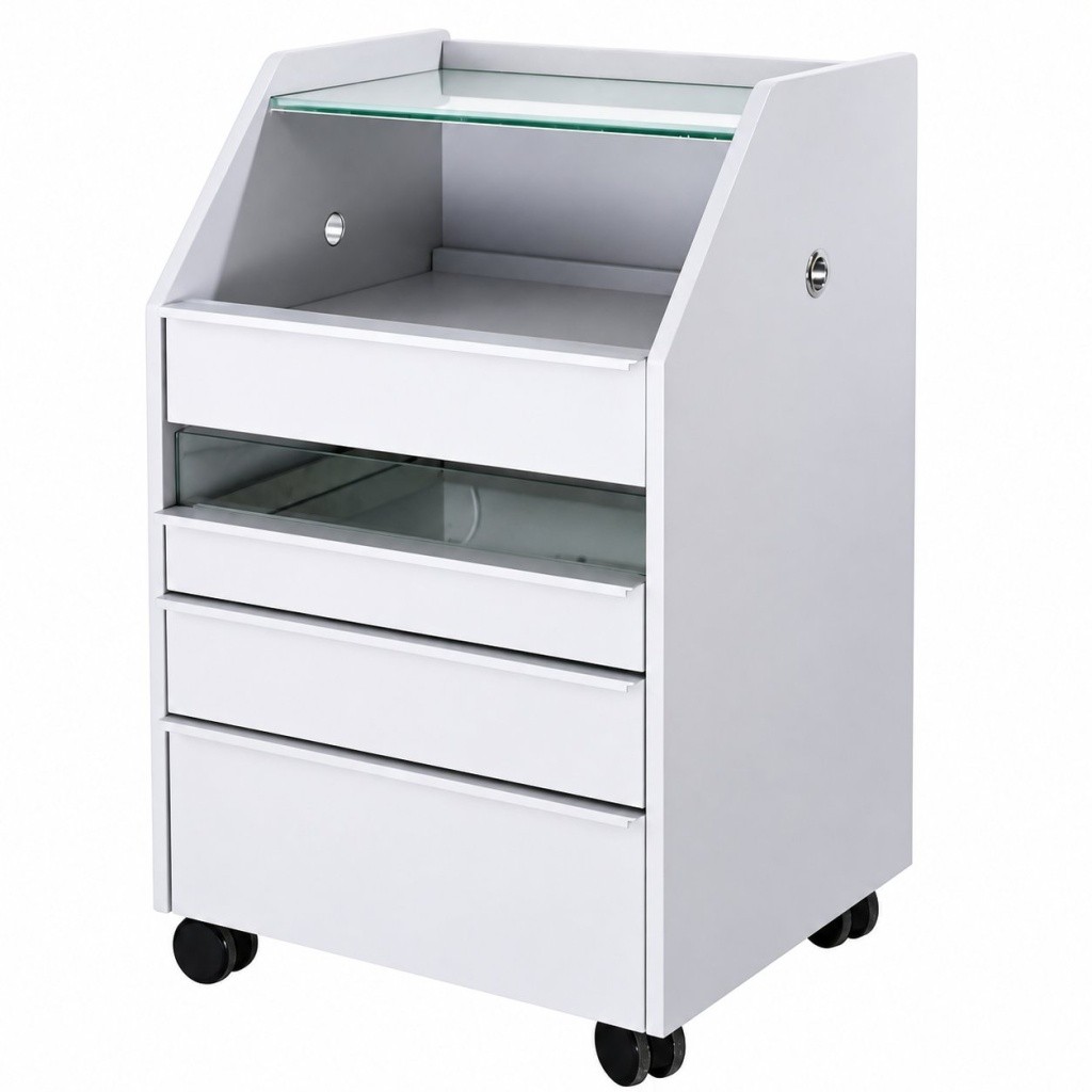Carrinho de madeira Weelko Tash com gaveta UV