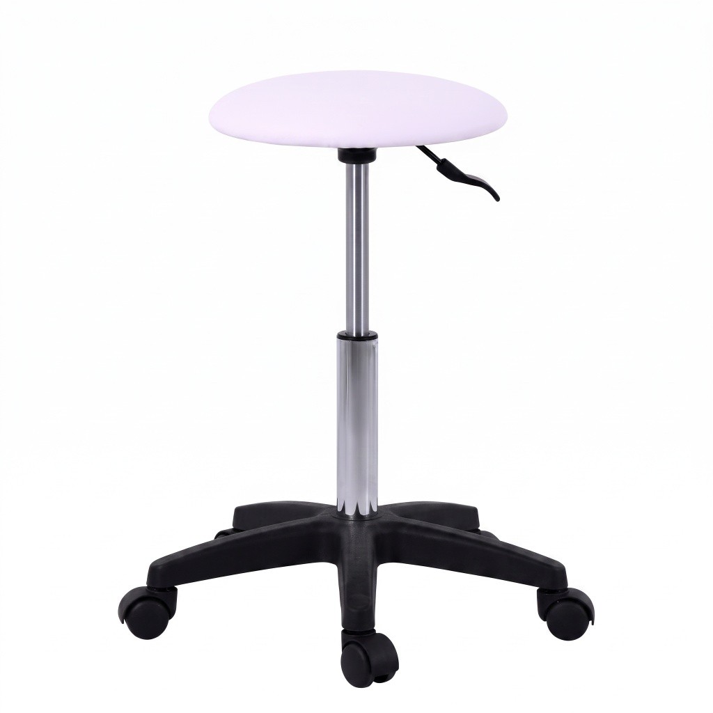 Tabouret Weelko Pedi blanc à hauteur réglable
