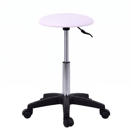 Taburete Weelko Pedi blanco con altura regulable
