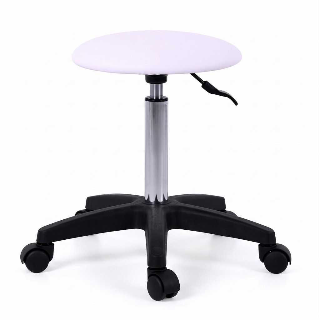 Weelko Pedi white height-adjustable stool