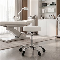 Weelko Silent Fast Hocker mit Rollen weiß