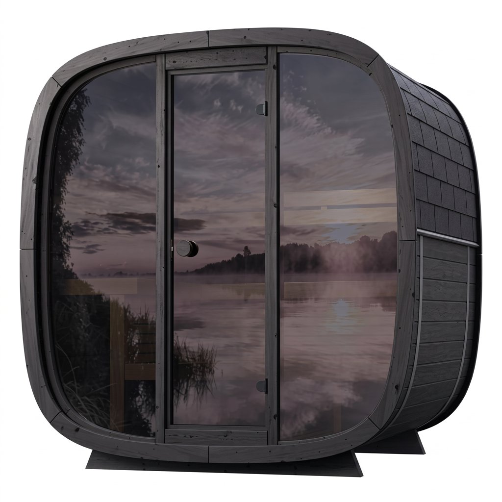 Holl’s Onyxia Cube Outdoor-Dampfsauna für 4 Personen
