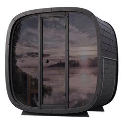 Sauna exterior a vapor Holl’s Onyxia Cube 4 lugares