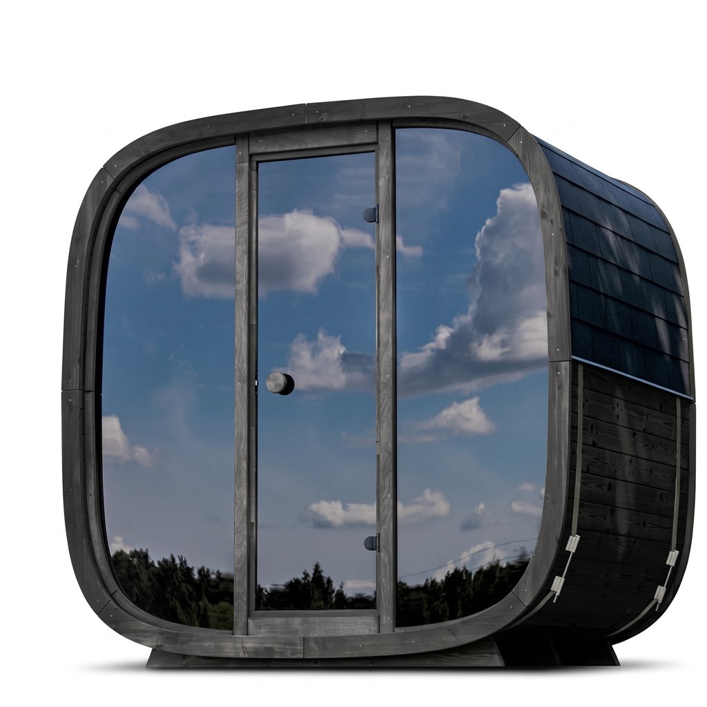 Sauna exterior de vapor Holl’s Onyxia Cube 4 plazas