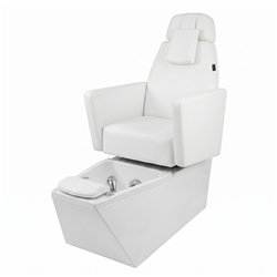 NeoBeauty SPA LED Pedicure Chair, White PU