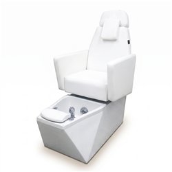 NeoBeauty SPA LED Pedicure Chair, White PU