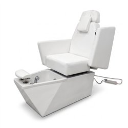 NeoBeauty SPA LED Pedicure Chair, White PU