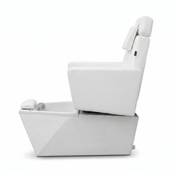 NeoBeauty SPA LED Pedicure Chair, White PU