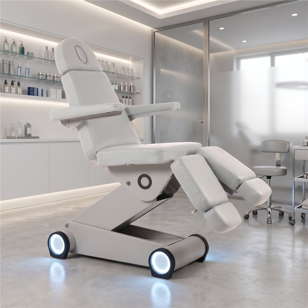 Sillón de Podología y Pedicura B'Light White Weelko con 3 motores y LED