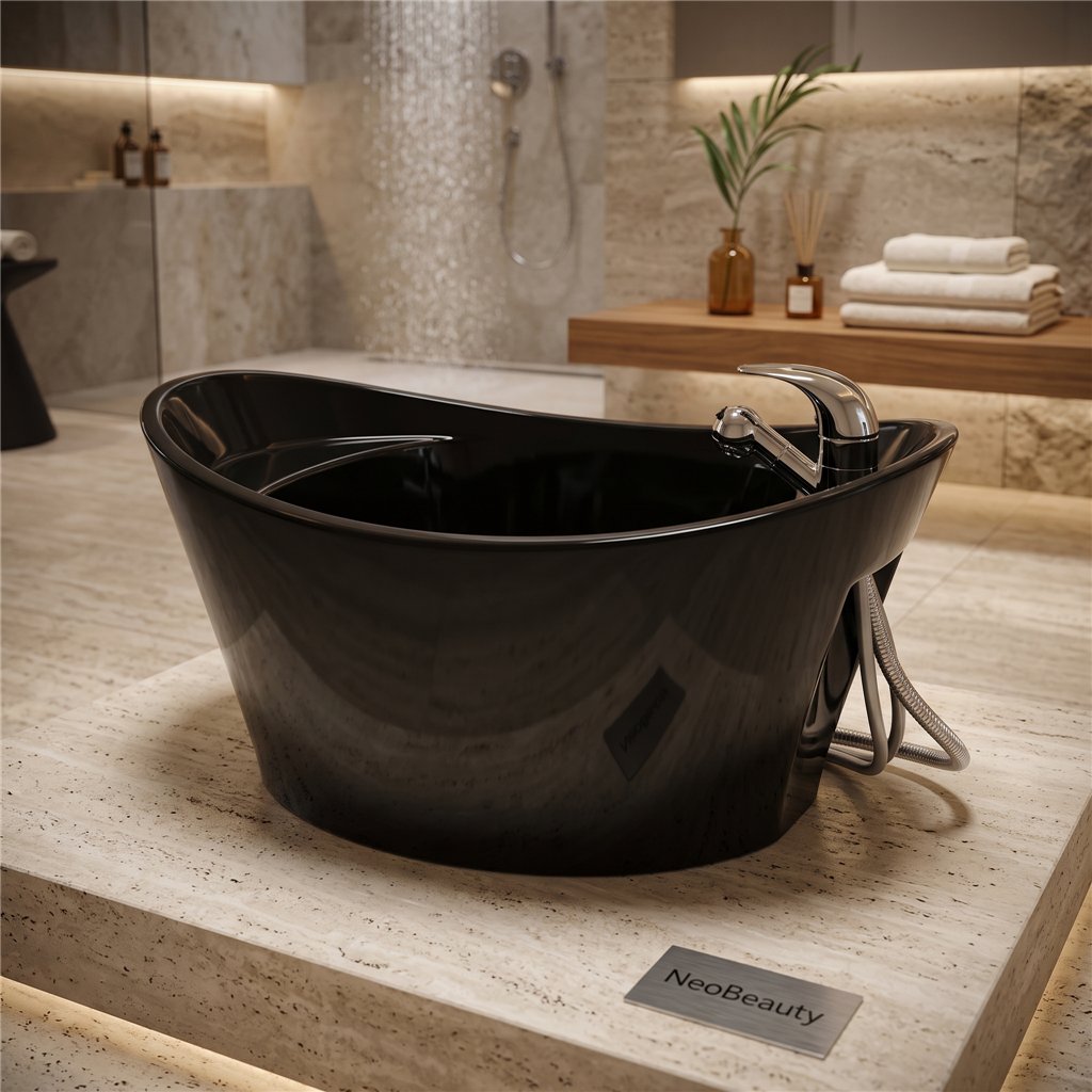 Isla pedicure spa basin, oval ceramic - NeoBeauty