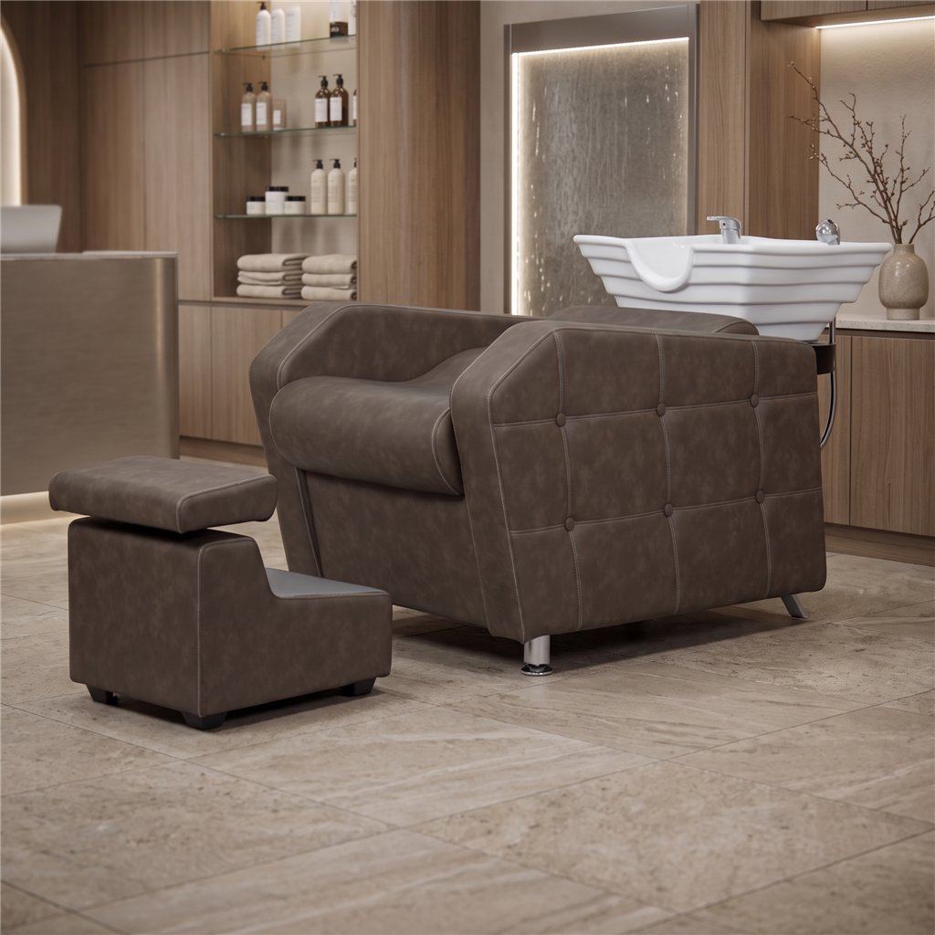 Lavacabezas Brisa NeoBeauty - Sillón multifunción con camilla para SPA y soporte para bañera