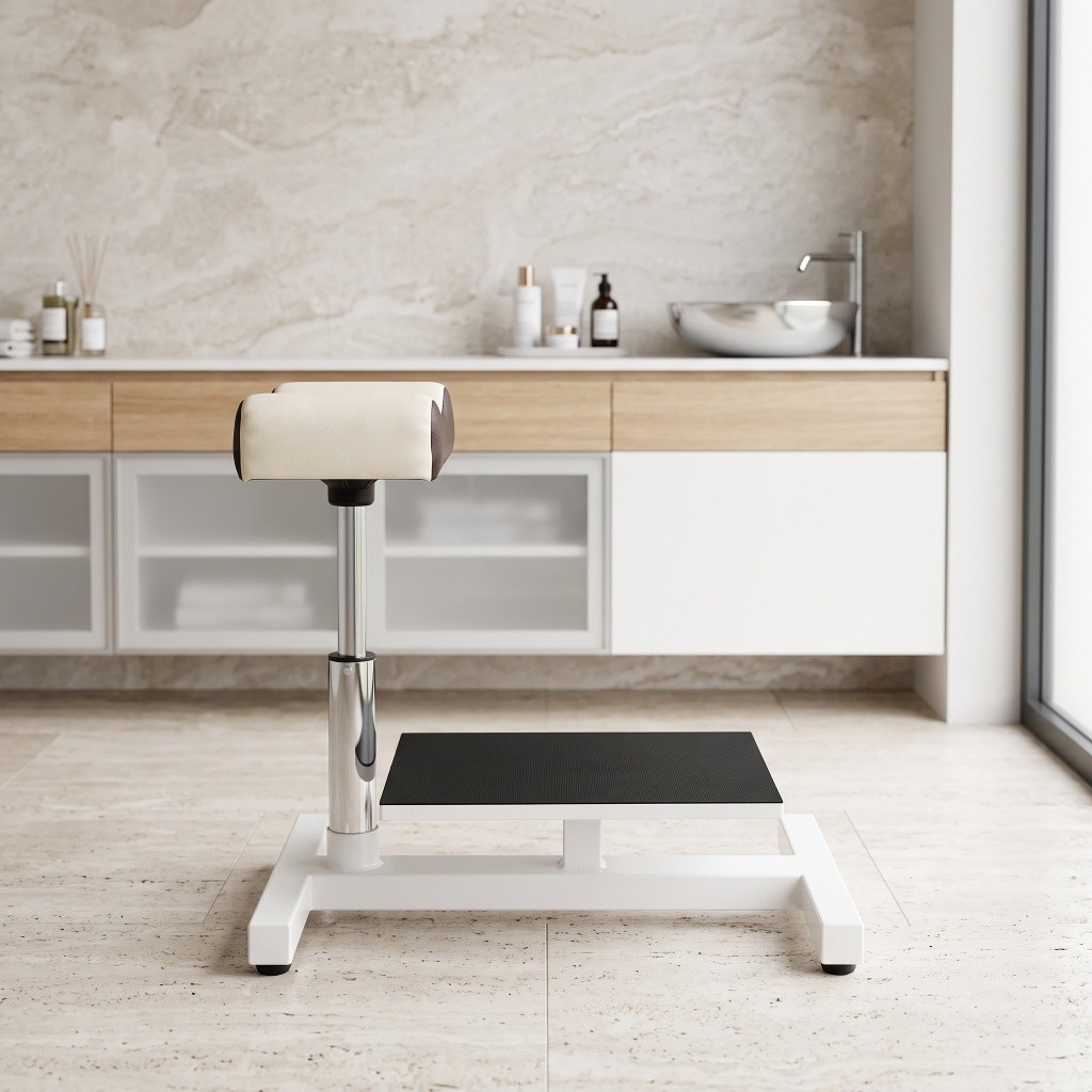 Hydraulic pedicure basin stand with adjustable footrest - NeoBeauty