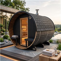 Sauna exterior a vapor Holl's Onyxia 240 Panorama Canopy Black