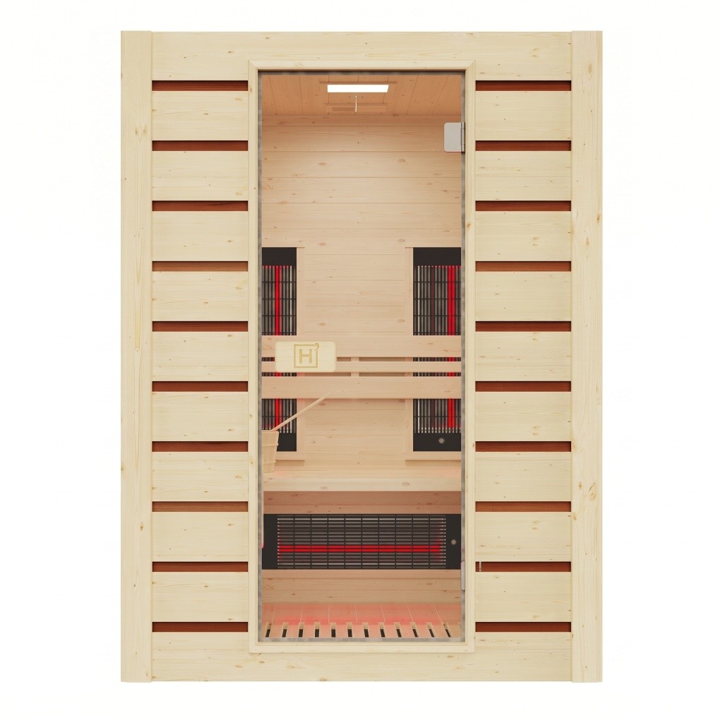 Sauna híbrida HOLL'S HYBRID COMBI 2 lugares tradicional e infravermelhos