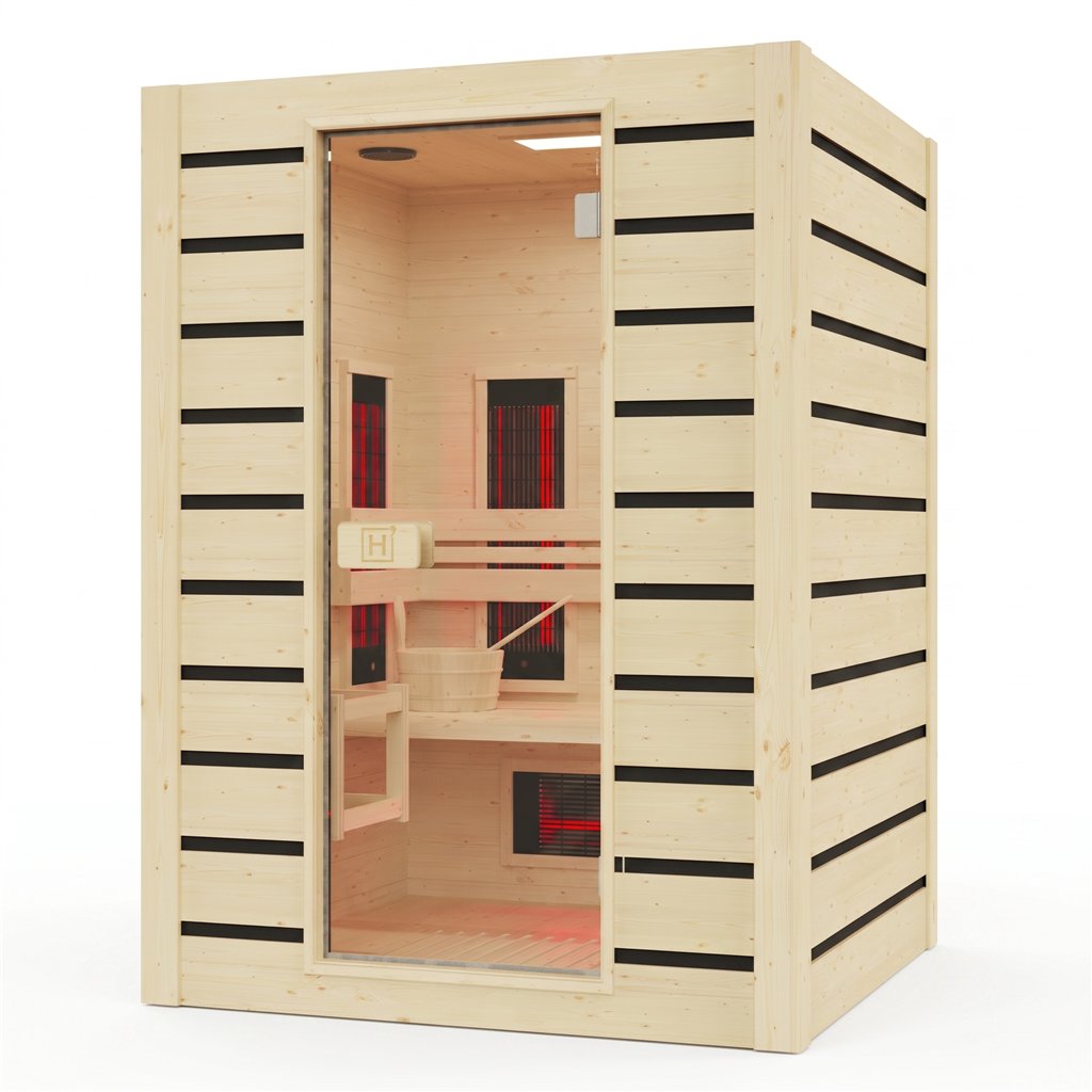 Sauna hybride HOLL'S HYBRID COMBI 2 places traditionnel et infrarouge