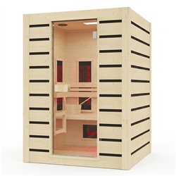 Sauna híbrida HOLL'S HYBRID COMBI 2 lugares tradicional e infravermelhos
