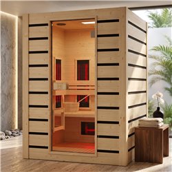Sauna híbrida HOLL'S HYBRID COMBI 2 lugares tradicional e infravermelhos