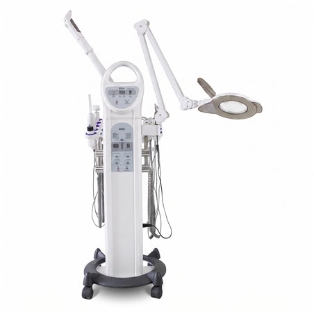 DDUUEETT MAIA - Torre multifunções 9 em 1 vertical: ultrassons estéticos, alta frequência estética, vaporizador facial, com rodí