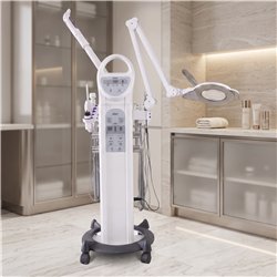 DDUUEETT MAIA - Torre multifunções 9 em 1 vertical: ultrassons estéticos, alta frequência estética, vaporizador facial, com rodí