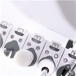 DDUUEETT MAIA - Torre multifunções 9 em 1 vertical: ultrassons estéticos, alta frequência estética, vaporizador facial, com rodí