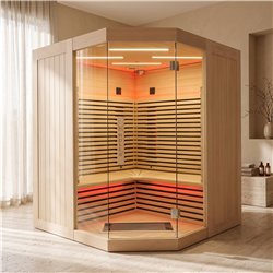 Sauna de infrarrojos angular Holl's Canopée 3-4 plazas
