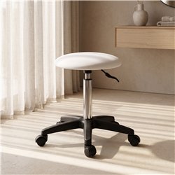 Weelko Pedi white height-adjustable stool