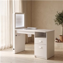 Table de manucure Mirplay MARION avec présentoir LED et aspirateur à poussière d’ongles