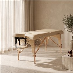 Weelko Nomad one WKS037.A16 folding wooden massage table in cream