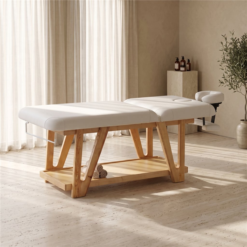 Lettino in legno Weelko Serr WKS035.A26 con poggiatesta regolabile