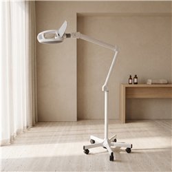 Lámpara lupa LED BROCK con base de 5 ruedas