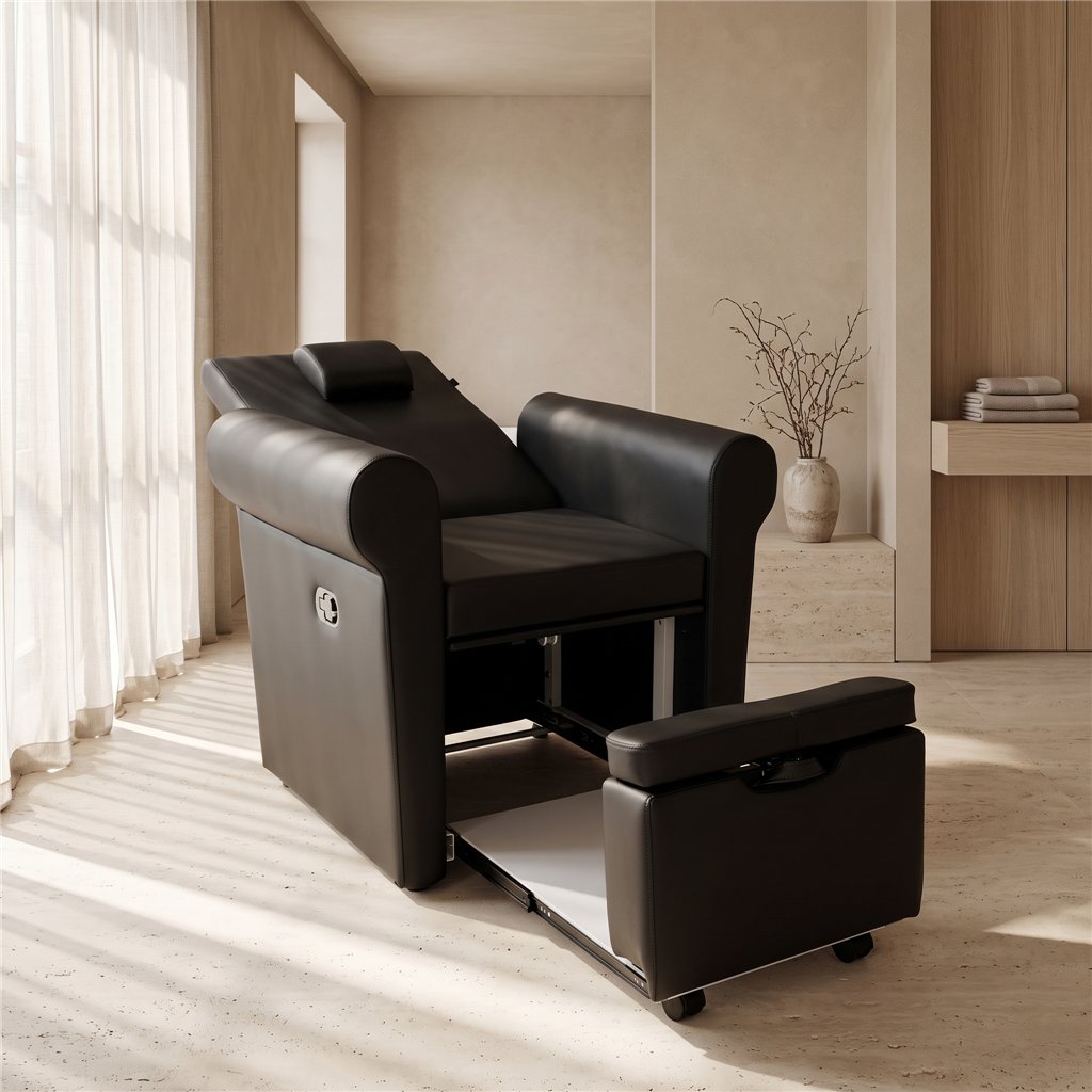Sillón de pedicura DDUUETT AVENTUR Black con SPA de hidromasaje