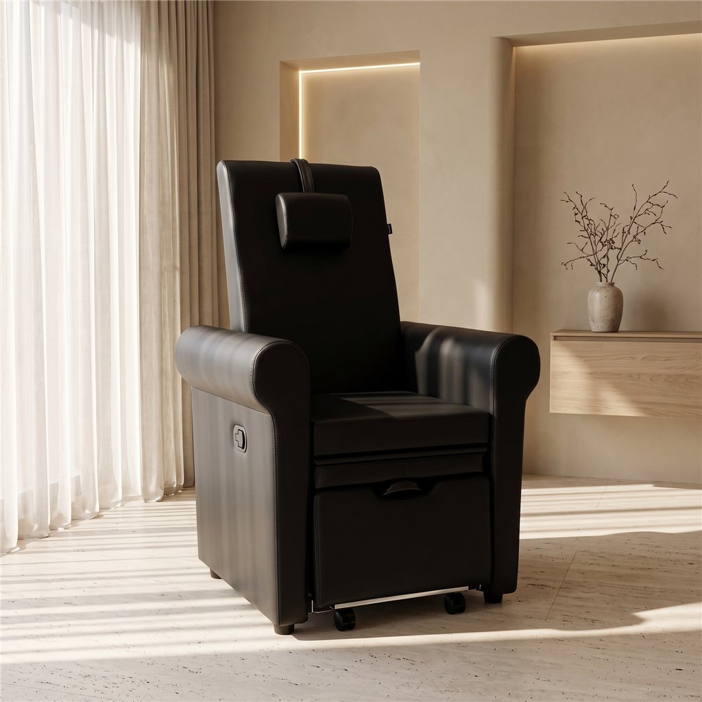 Sillón de pedicura DDUUETT AVENTUR Black con SPA de hidromasaje