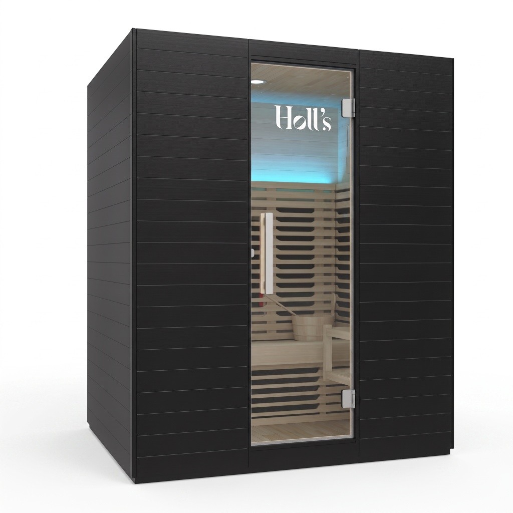 Sauna híbrida Holl's Symbioz Hybrid 3 plazas con infrarrojos y vapor