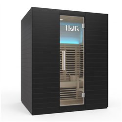 Sauna híbrida Holl's Symbioz Hybrid 3 lugares com infravermelhos e vapor