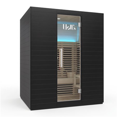 Sauna híbrida Holl's Symbioz Hybrid 3 lugares com infravermelhos e vapor