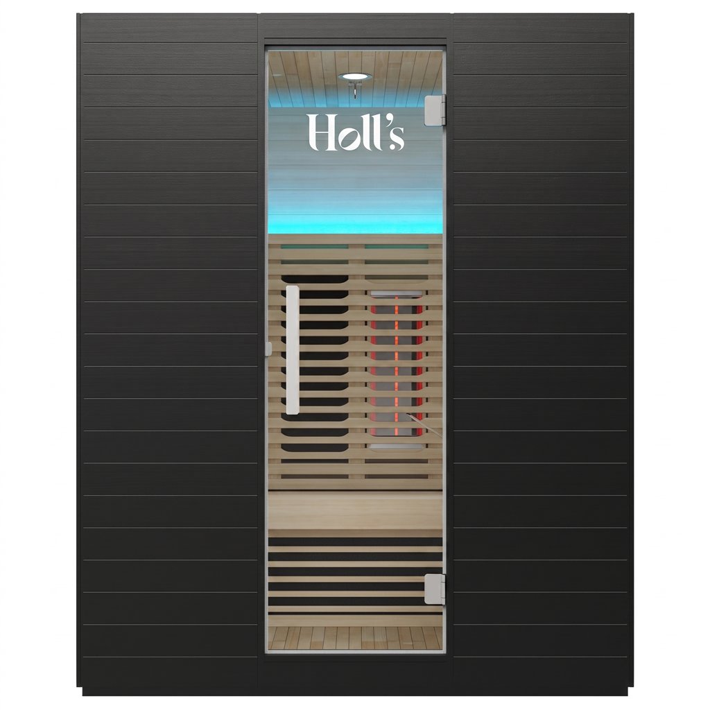 Sauna híbrida Holl's Symbioz Hybrid 3 lugares com infravermelhos e vapor